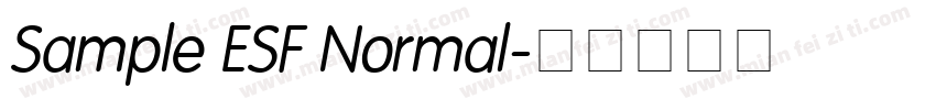Sample ESF Normal字体转换